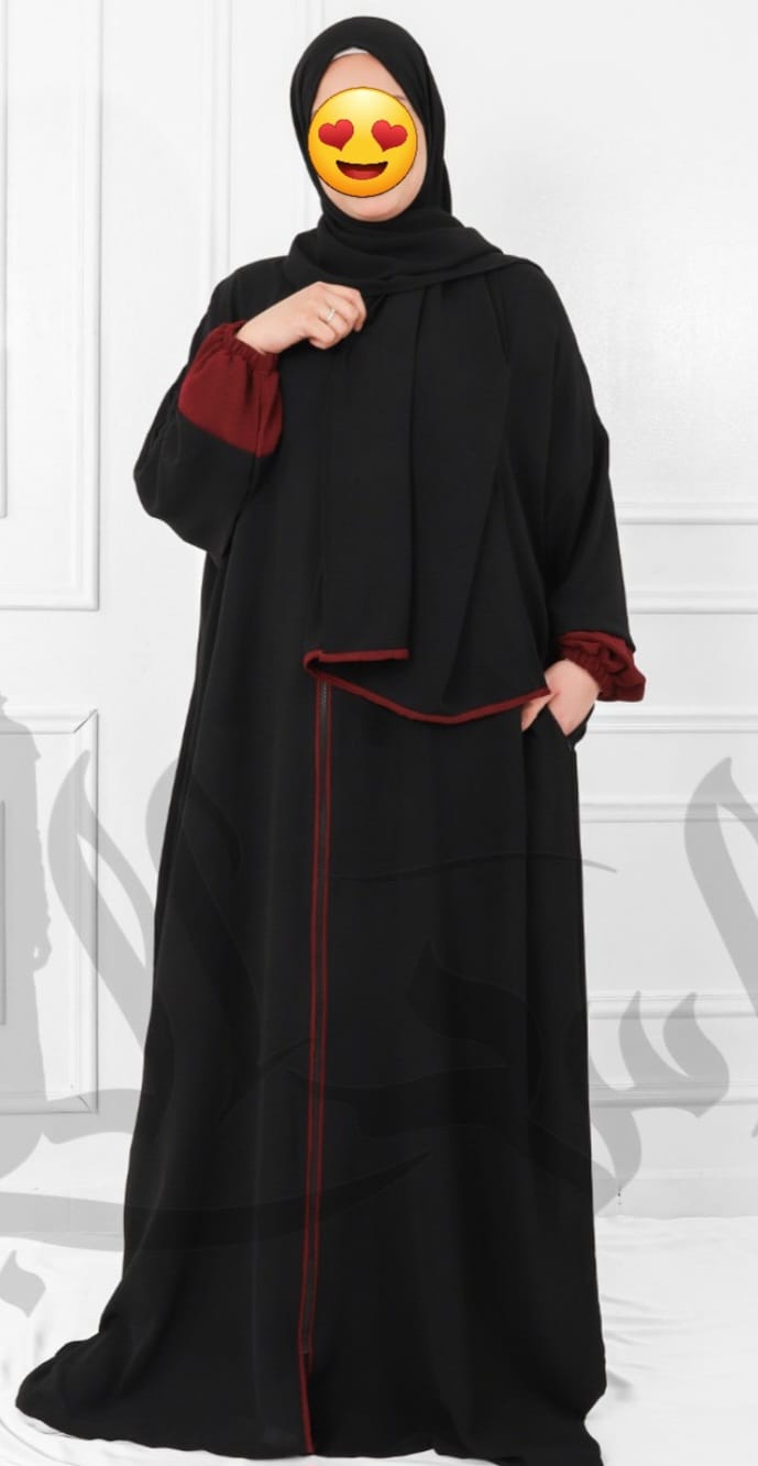 Esdal Abaya With Scarf-Esdal & More اسدال عباية من اسدال اندمور