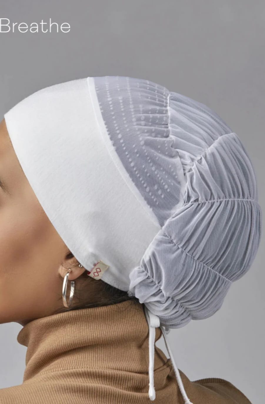 بندانا 3 قطع أسود,أبيض و اوف وايت (فلو-Flow ) بريث
