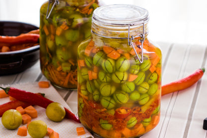 Homemade pickled apple olives زيتون تفاحي مخلل صنع منزلي