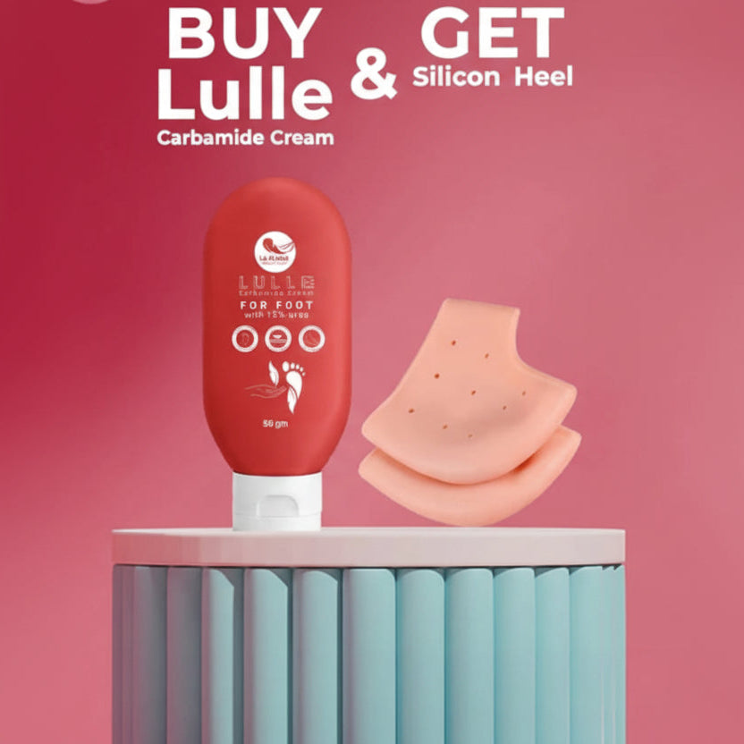 LA PLUME Lulle Carbamide Cream 50gm + FREE Silicon Heel
